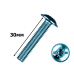 Гвинт меблевий з напівкруглою головкою пресшайбой 4х30 (уп.100шт)