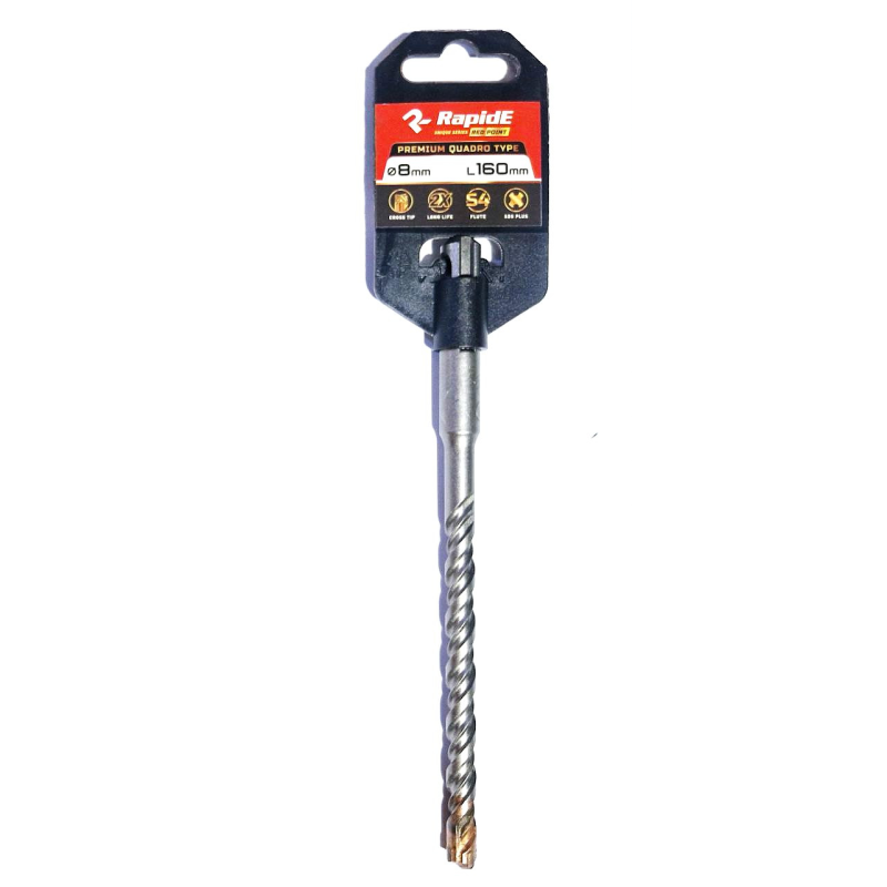 Бур QUADRO SDS+ 8х160 Rapide RED POINT PREMIUM