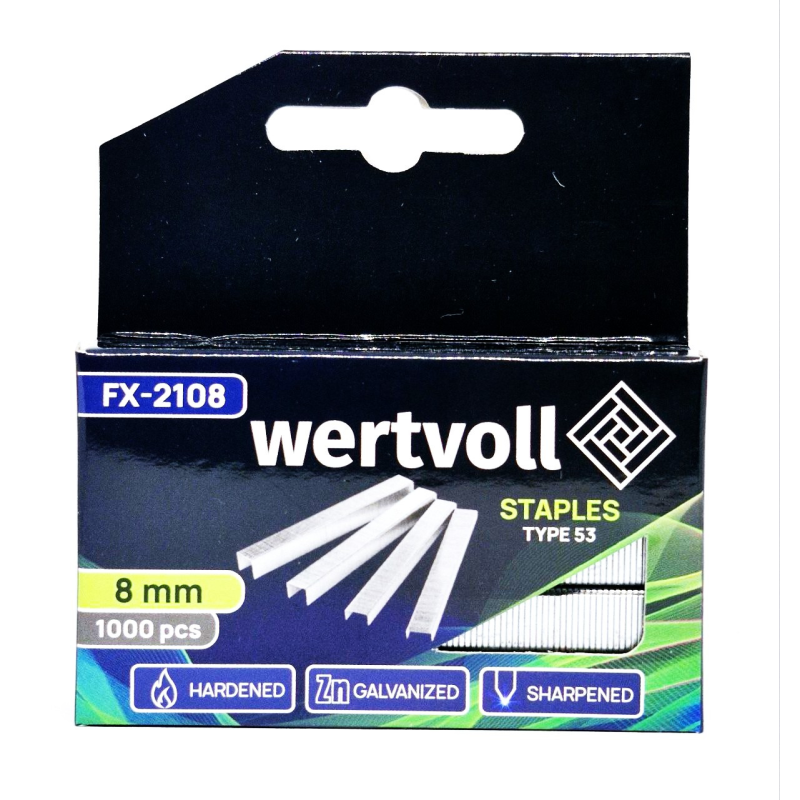 Скоба для степлера 8мм WERTVOLL (1000шт.)