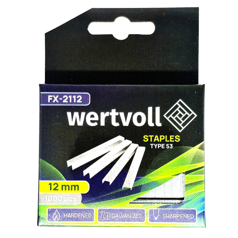 Скоба для степлера 12мм WERTVOLL (1000шт.)