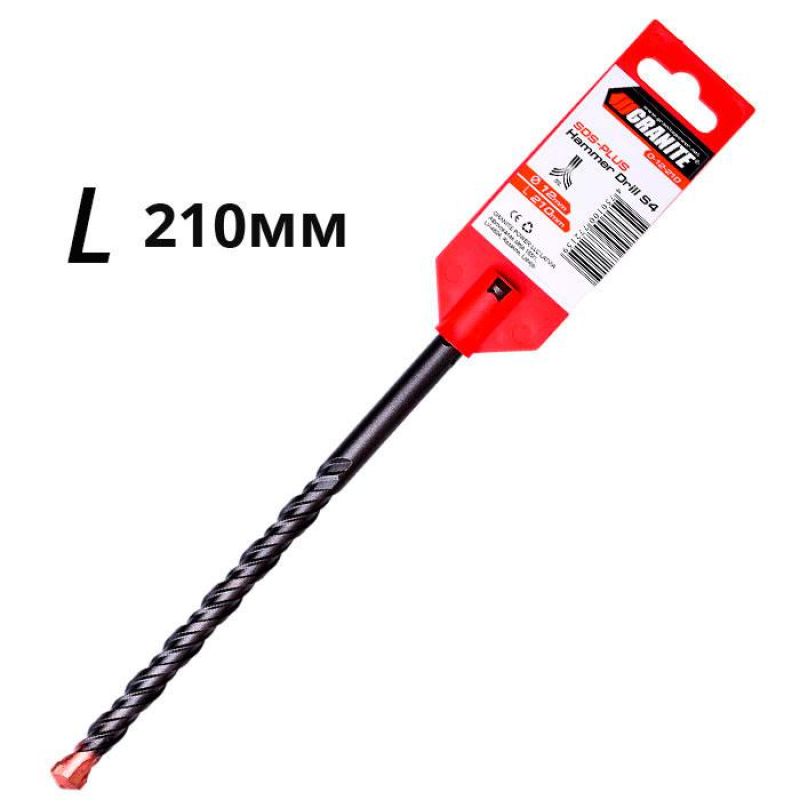 Бур SDS 12х210 для перфоратора Granite Бур SDS 12х210 для перфоратора Granite