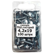 Саморіз пресшайба гострий 4,2х19 (100шт.)